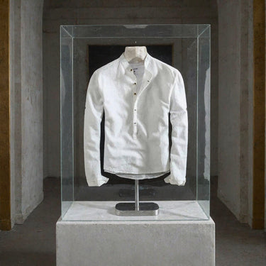 Camisa de lino Manga Larga cuello mao
